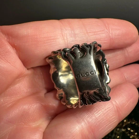 Gucci Silver Lion Ring size 8.5 with COA - Picture 4 of 6